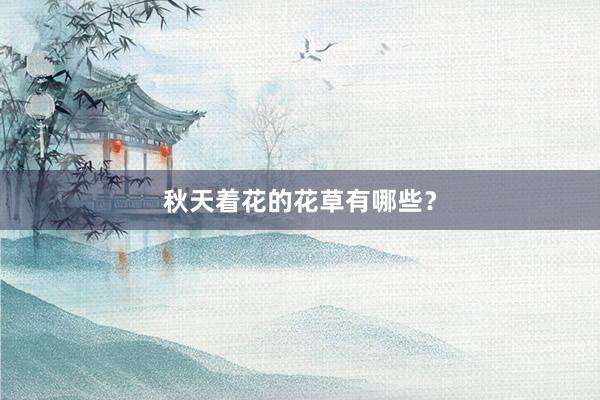 秋天着花的花草有哪些?